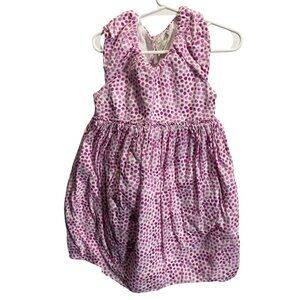Crewcuts Girls Pink Polka Dot Sleeveless Dress Size 4‎